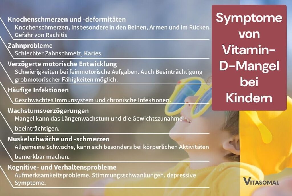 Symptome von Vitamin-D-Mangel bei Kindern