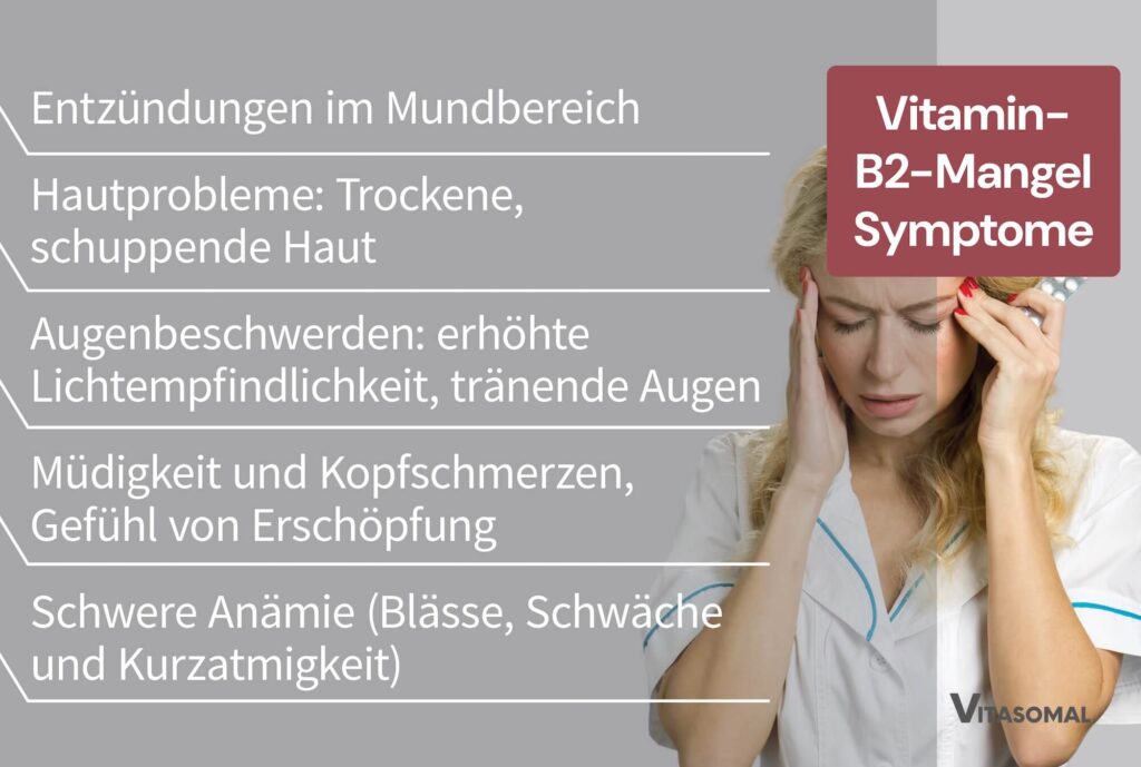 Vitamin-B2-Mangel Symptome