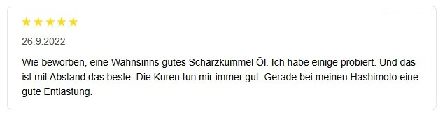 Schwarzkümmelöl Allergien Bewertung 1